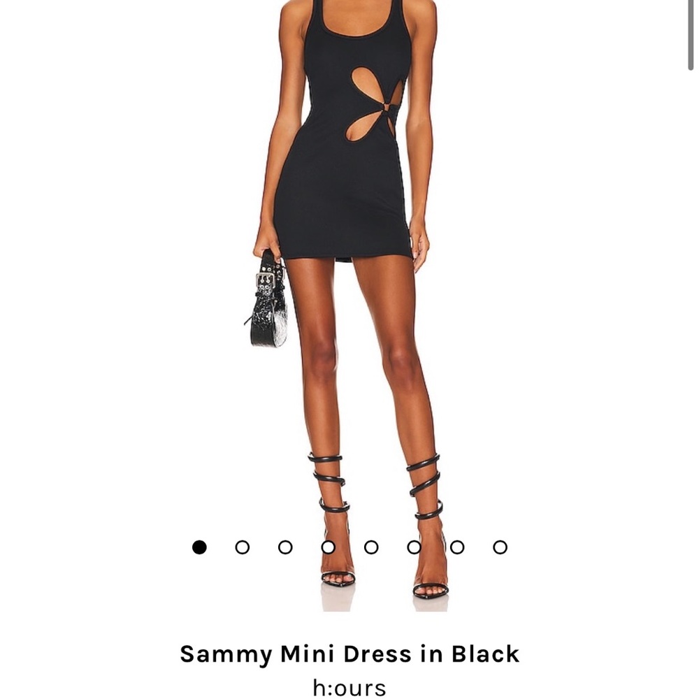 h:ours Sammy Mini Dress in Black size Small